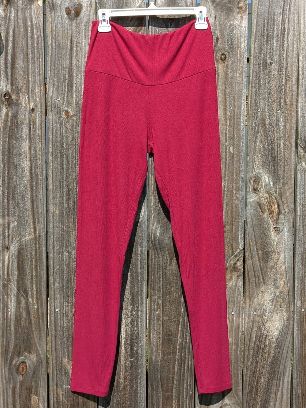Thirdlove Lounge Ribbed Leggings in Red Large Viscose